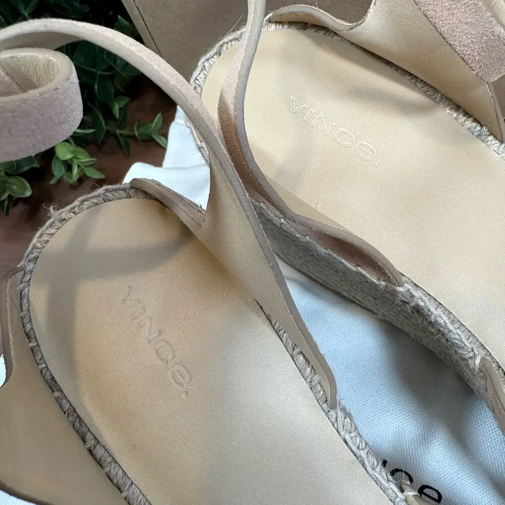 Vince Women's Cecilia Ankle Strap Espadrille Wedge‎ Sandals Size 11 $325